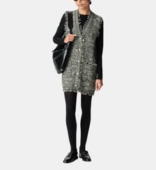 Robe courte en maille façon tweed Ikks
