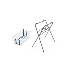 Flexi bath baignoire et son support - transparent blue Stokke