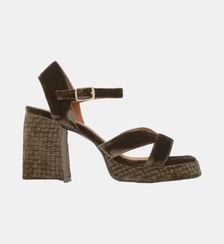 Sandales à talons hauts en velours VERO Castaner