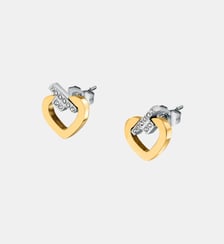 Boucles D'Oreilles en Acier, cristaux T-LOGO Trussardi