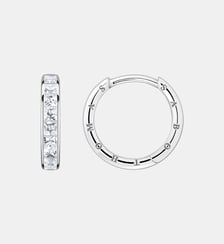 Créoles blanche pavé argent Thomas Sabo