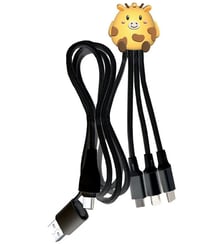 Câble de charge USB-A+C vers USB-C/Micro/Light 1m girafe Yello Koko