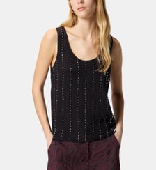 Débardeur à rayures bijou Pinko