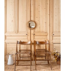 Lot de 4 chaises pliantes en bois Claude N°1462- Produit chiné Debongout
