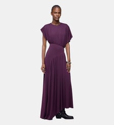 Longue robe asymétrique avec détails froncés Rabanne