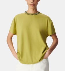 Tee-shirt manches courtes col bijou Ikks
