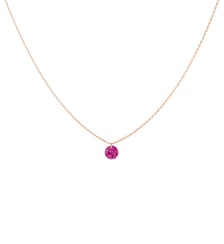 Collier CONFETTI - Rubis solitaire 0,50ct - Or rose 750‰ La Brune & La Blonde
