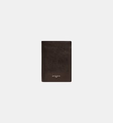 Portefeuille vertical moyen modèle zippé 2 volets Lucien en cuir huilé Le Tanneur