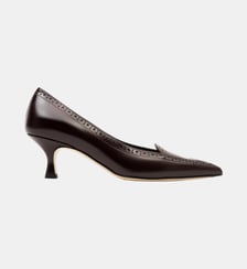 Edward - Escarpins En Cuir Brossé Bordeaux Parallèle
