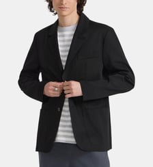 veste Cami en gabardine de coton noir Agnès b.
