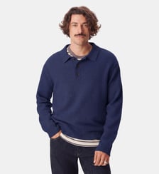 Pull col polo tricot Ikks