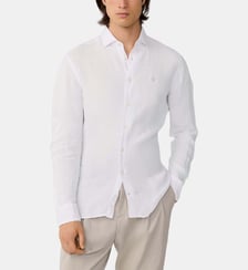 Chemise En Lin Teint En Pièce Coupe Ajustée Hackett London