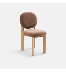 Chaise forme organique, en chêne massif et tissu texturé La Redoute Interieurs