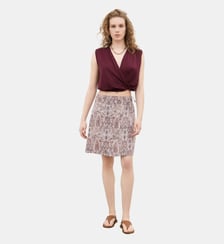 Jupe joude - Motif ethnique - Viscose livaeco Caroll