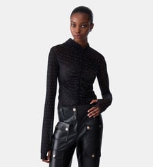 T-shirt en tulle à strass intégraux Liu Jo