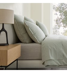 Taie d'oreiller en percale lavée 120 fils AM.PM