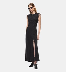 Robe longue fendue avec empiècements en dentelle Pinko
