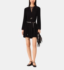 Robe courte plissée Maje
