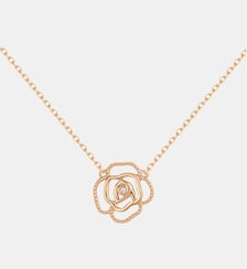 Collier chaîne Rose Perlée | Ardente en Plaqué Or avec diamant blanc La Garçonne Diamant