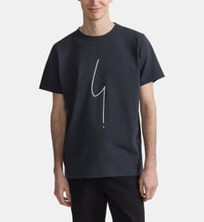 T-shirt brando manches courtes en coton avec "point d'ironie" Agnès b.
