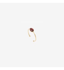 Bague nacre blanche plaquée or - cab ovale Caroline Najman