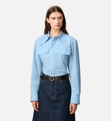 Chemise Cintrée Col En Pointe en Coton AMI Paris