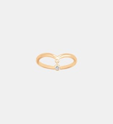Bague Envolée en Plaqué Or avec diamant blanc La Garçonne Diamant