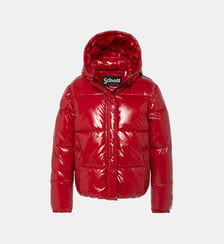 Blouson shiny à capuche enfant Schott