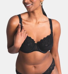 Soutien-gorge avec armatures grande taille Gaby noir Maison Lejaby