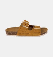 Mules plates en cuir à brides ZATIX Les Tropeziennes par M. Belarbi