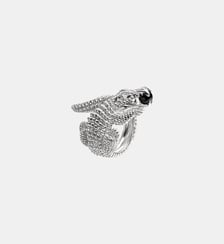Anneau en argent 925 en forme de crocodile et onyx noir Aristocrazy