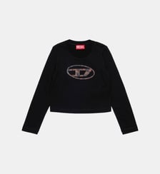 T-shirt à manches longues portant la marque Oval D "Acid Rain". Diesel Kids
