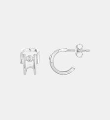 Boucles d'oreilles Délicate entrevue en Argent La Garçonne Diamant