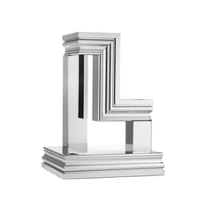 Candélabre chrome 3 bougies en aluminium - PERSPECTIVES Christofle
