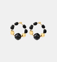 Boucles d'oreilles créoles larges   doré à l'or fin - Loulou Satellite