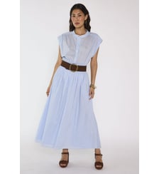 Jupe Midi À Rayures En Coton Voile Maison 123