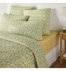 Housse de couette en coton et lin lavé, imprimé fleurs La Redoute Interieurs