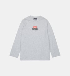 T-shirt à manches longues avec logo Diesel Kids