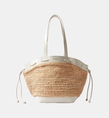 Panier Alban raphia cuir Claudie Pierlot