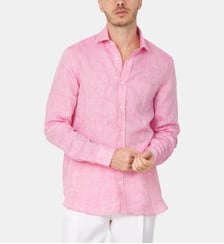 Chemise en lin rouge coupe droite Atelier Privé