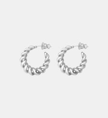 Boucles d'oreilles créoles torsadées   - Tess Satellite