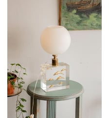 Lampe aux dauphins sculptés Suzanne N°642- Produit chiné Debongout