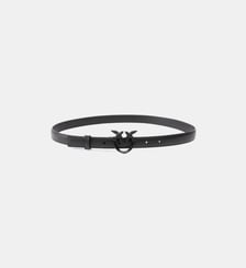 Fine ceinture love birds en cuir color block 2cm Pinko