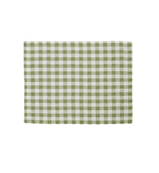 Set de table en métis chanvre et coton, PASSION VICHY Blanc Cerise