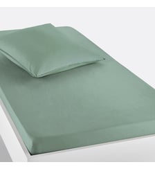 Drap-housse enfant uni, en coton lavé, bonnet 30 cm La Redoute Interieurs