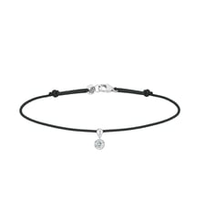 Bracelet Cordon BB - Diamant solitaire 0,15ct - Or blanc 750‰ La Brune & La Blonde