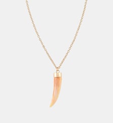 Collier long pendentif corne ivoire Balaboosté