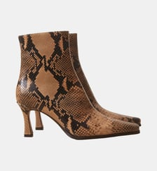 Bottines à talons en cuir façon python Numéro 713 Rivecour