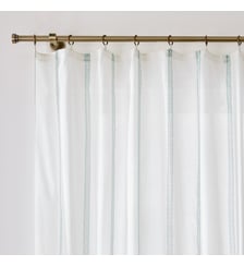 Voilage motif rayé ikat en coton, à anneaux La Redoute Interieurs