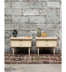 Paire de tables de chevets épurées Maïa N°1529- Produit chiné Debongout